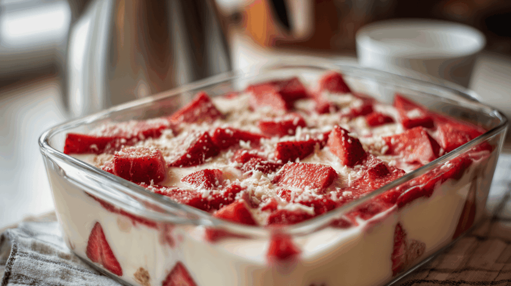 Creme de Morango Cremoso de Geladeira